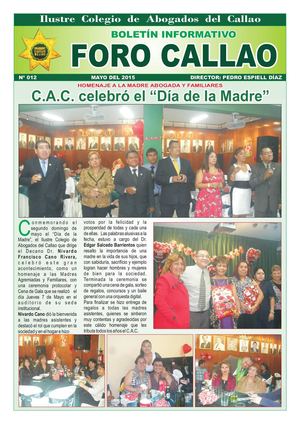 BOLETIN INFORMATIVO "FORO CALLAO" EDICIÓN Nº 12