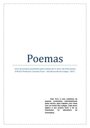 LIVRO DE POEMAS 3º C