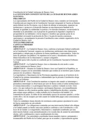 Constitución De La Ciudad Autónoma De Buenos Aires