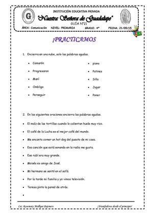 Guia De Comunicacion Tarea Para Clase