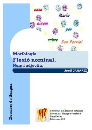 Llengua catalana. Morfologia Nominal