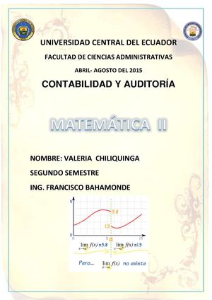 Portafolio de Matemática II - Primer hemisemestre