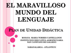 Diapositivas Plan De Unidad Didactica Pdf