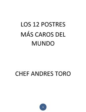 LOS 12 POSTRES MAS CAROS DEL MUNDO