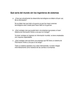 Que Seria Del Mundo Sin Los Ingenieros De Sistemas