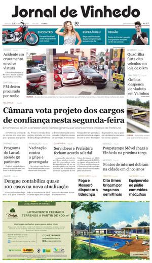 Jornal De Vinhedo Sábado, 23 De Maio De 2015 Edic 1540