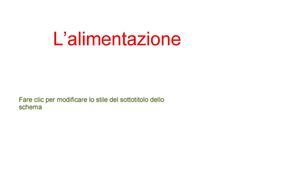 Forciniti Carmela L'alimentazione