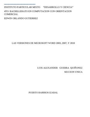 Microsoft Word 2003,2007,2010