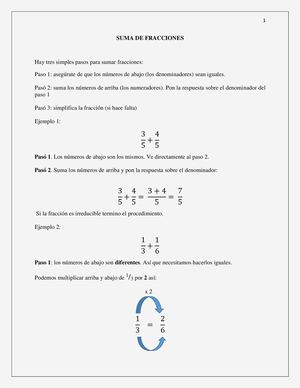 Suma De Fracciones