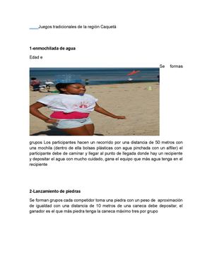 Juegos Tradicionales De La Región Amazonia