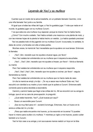 Leyenda Yací Y Su Muñeca
