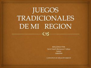 Juegos Tradicionales De Mi Region