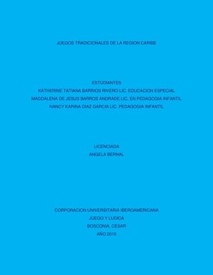 Juegos Tradicionales De La Region Caribe