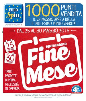 Volantino Eurospin Dal 25 Al 30 Maggio