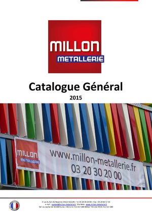 Catalogue Général Millon Métallerie