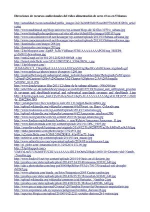Direcciones De Recursos Audiovisuales Del Video Alimentación De Seres Vivos En 5 Biomas