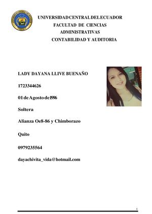 Matematica 1 Lady Dayana Llive Buenaño