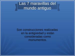 7 Maravillas Del Mundo Antiguioo