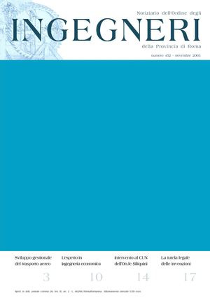 2003 - N. 452 Notiziario Ingegneri Roma - Esperto In Ingegneria Economica
