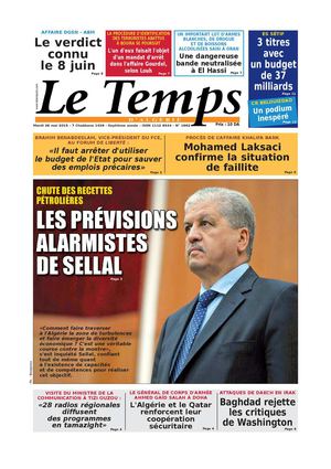 Le Temps d'Algérie Edition du Mardi 26 Mai 2015