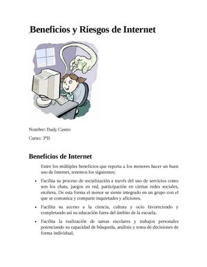 Beneficios Y Riesgos De Internet