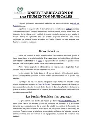 Honsuy Fabricación De Instrumentos Musicales
