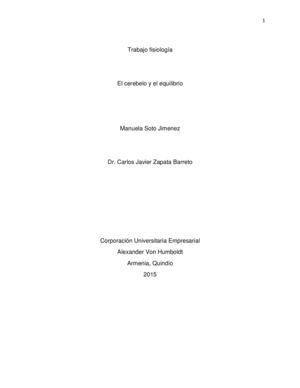 Cerebelo Y Equilibrio