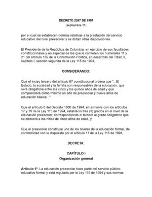 Decreto 2247 De 1997