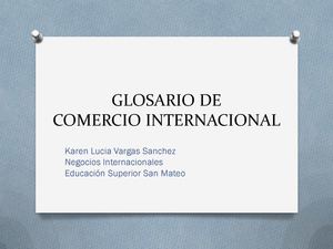 Glosario De Comercio