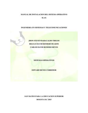 Manual De Instalacion Del Sistema Operativo Slax