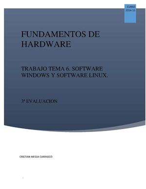 Trabajo Tema 6 Software Windows Y Software Linux