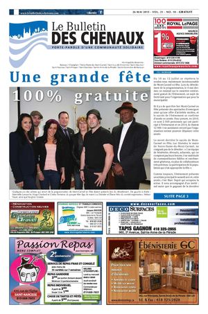 Le Bulletin des Chenaux - mai 2015