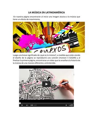 La Música En Latinoamérica(sintesis)