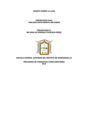 Ensayo Sobre La Luna