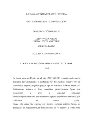 La Danza Contemporanea Historia