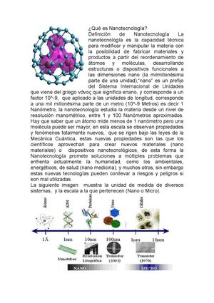 Qué Es Nanotecnología
