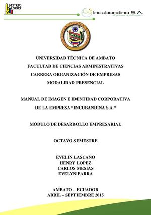 Manual De Imagen Corporativa Incubandina