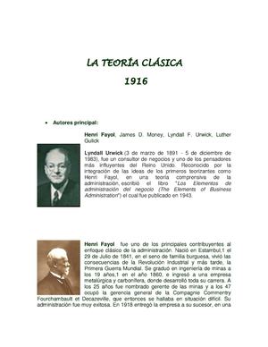 La Teoría Clásica
