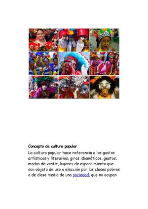 Concepto De Cultura Popular