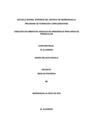 Cortometraje El Alfarero