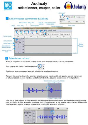 Tuto Audacity Selectionner Et Couper