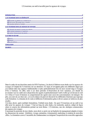 Etude de l'évolution du métier d'agent de voyages