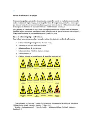 Señales De Advertencia De Peligro