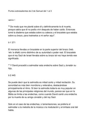 Puntos Sobresalientes De 2 De Samuel 1 3