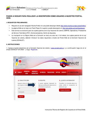 Instructivo Registro Pagina Web