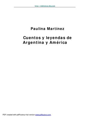 Cuentos Y Leyendas De Argentina Y America