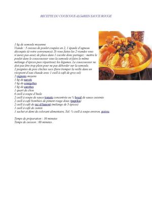 Yohann Et Mehdi Couscous Algerien Sauce Rouge  Italien