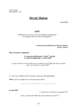 Dm Francais - 2nd : 20/20