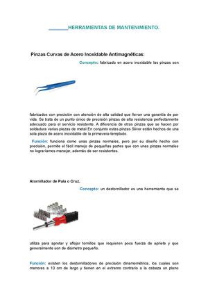 Herramientas De Mantenimiento