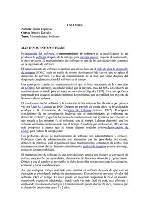 Mantenimiento Software